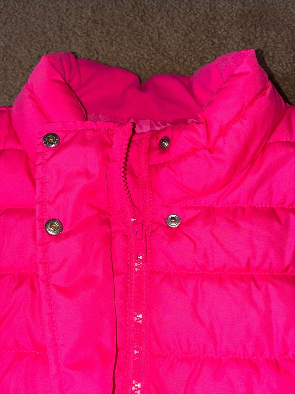 GAP Neon Pink Quilted Puffer Vest - Picture 2 of 8